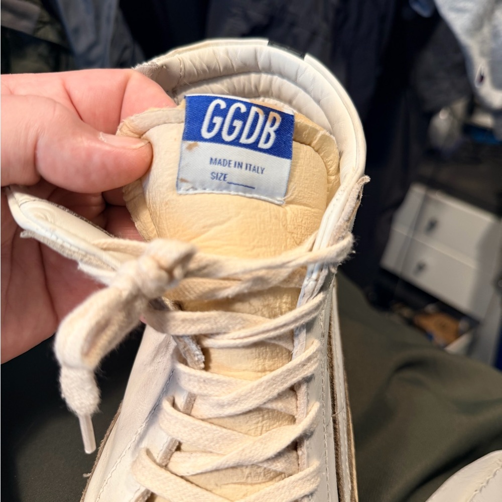 Golden Goose White and Beige Men's Sneakers - Picture 13 of 13